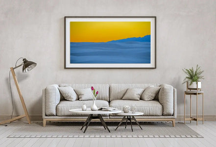 Limited Edition Fine Art Photography Print of Magnificent Sunset at White Sands National Park, New Mexico. Large Format Museum Quality TruLife Acrylic Print in House by Artem Shestakov. - Shestakov Fine Art